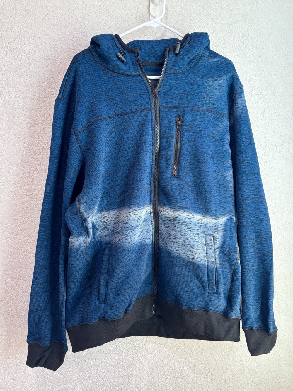 NWT Men’s Mack Russo Blue Fleece Full Zip Up Jacket XL